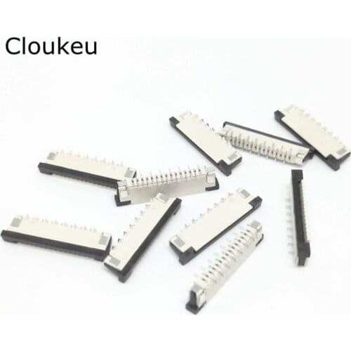 10Pcs FPC Connector cable socket 1.0MM 24Pin Drawer Vertical patch type Cross dislocation