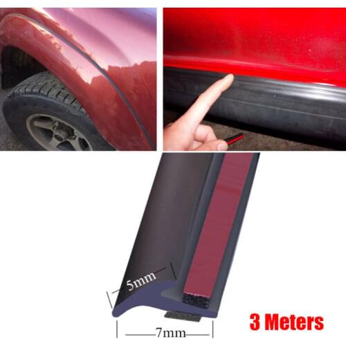 3Meter Rubber Sealing Strip T-Type Weatherstrip For Front Rear Bumper Side Skirt High Quality