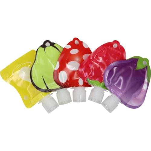 5pcs 7 Colors 30ml Silicone Travel Folding Dispensing Squeeze Bag Tube Bottles Portable Cosmetic Shampoo Lotion Holder Container