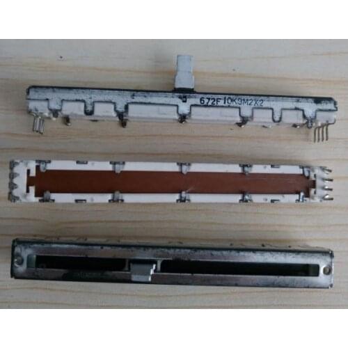 5PCS Mixer fader 75MM double double resistance fader potentiometer switch 10KBM2X2