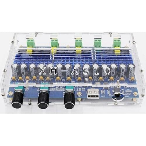 A310 Bluetooth 5.0 TPA3116 D2 Digital power Stereo amplifier board 4 Channels 50Wx2+100Wx2 Dual Bass Subwoofer AMP Module