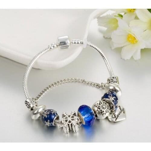 ANNAPAER Hot Sale Bracelet Bead With Snowflake Charm Bracelet Beautiful Variety DIY Jewelry Pulseras Mujer Gift for Women B19072