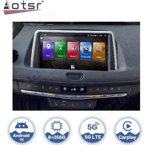 6+128G For Cadillac XT4 Car Auto Android 10 Radio GPS Navigation Autostereo Multimedia Video Player IPS Screen 4G LTE Carplay