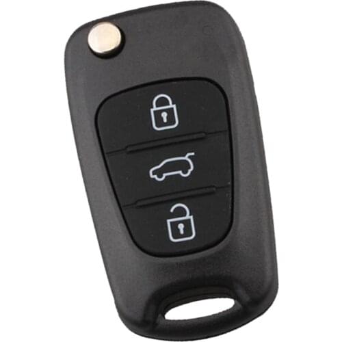 Car 3-Button Key Case Cover Fob Chip Kit Replacement for Hyundai i30 ix35