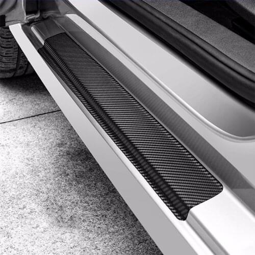 Car Door Sill Strip Carbon Fiber Protection Film Stickers Cover For NISSAN SENTRA Altima TIIDA Rogue LIVINA QASHQAI SUBARU