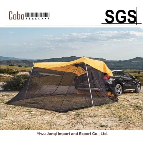 Car SUV Rear Tent Awning Sun Shelter,Portable Waterproof Roof Top Tent for SUV Minivan Hatchback Camping Outdoor Travel,3-4 Pers