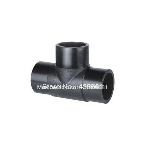 Free shipping Standard pipe connector ISO4427 / GB15558.2-2005 PE 100 Gas/petroleum DN50-DN630 Pipe Fittings Equal Tee for Tube