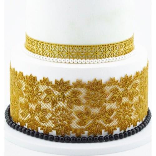 Flower Pattern Silicone Cake Lace Mat Silicone Lace Mold Fondant Cake Decorating Tools Border Decoration Lace Mold