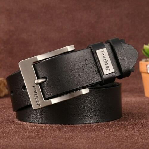 Design Brown Belts NEW 2021 fashion mens casual genuine leather belt High quality cowhide retro buckle belt dropshipping