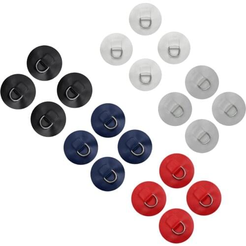 Stand Up Paddleboard Bungee Deck Rigging Kit, 5mm x 5m Elastic Shock Cord 4 Pcs Stainless Steel D Ring Patch