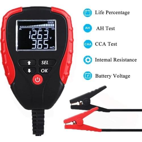 Power Tool 12V Car Battery Tester With AH CCA Mode Repair Voltage Battery Electronic Load Battery Meter Analyzer Diagnostic Tool