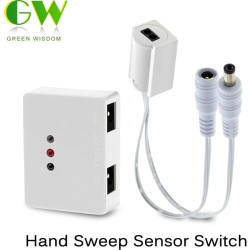 IR Hand Sweep Sensor Smart Switch DC5V-24V Short Distance Wave Motion Sensor ON/OFF Smart Dimmer for Intelligent Home LED Lights
