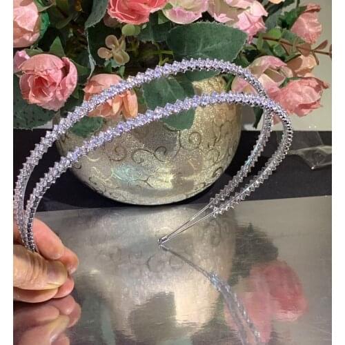 Jankelly Classic Crystal Wedding Headwear Zirconia Hairband Bridal Hair Accessories Headdress Bridal Crown Dinner Party Accesso