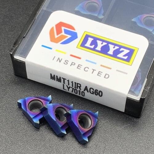 High quality MMT11IR AG60 LY7010 nano blue thread insert cemented carbide blade CNC tool blade 11IR AG60