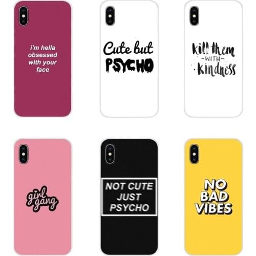 Cute But Psycho Girls For Motorola Moto X4 E4 E5 G5 G5S G6 Z Z2 Z3 G3 G2 C Play Plus Accessories Phone Cases Covers