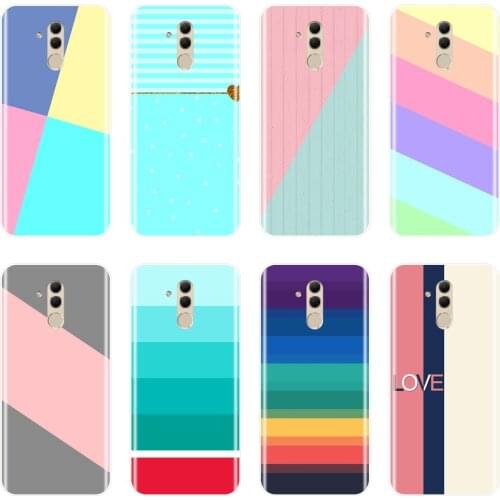 TPU Soft Silicone Phone Case For Huawei Mate 9 10 20 Pro Stripe Love Pink Blue Green Back Cover For Huawei Mate 7 8 9 10 20 Lite