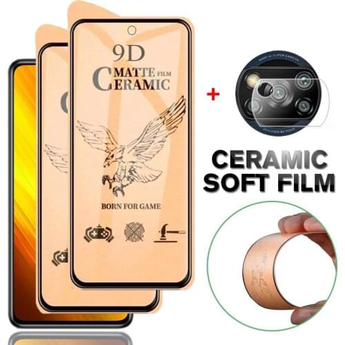 Soft Ceramic Glass for Poco X3 NFC Matte Screen Protector Mi Pocophone X3 NFC Xiaomi Poco X3 Camera Film Poco X 3 Glass Poco-X3