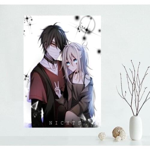 Custom Satsuriku no Tenshi (Angels Of Death) canvas poster Art Home Decoration poster cloth fabric wall poster Fabric Printing