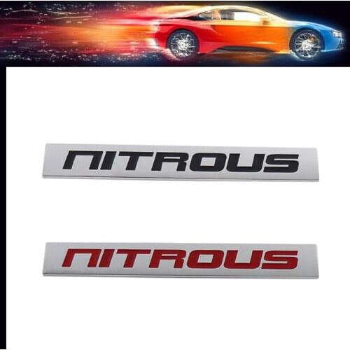 Premium NOS NITROUS Oxide Systems car Engine Hood Fender trunk Tail Rear Nameplate Decal Emblem Badge Sticker for Universal