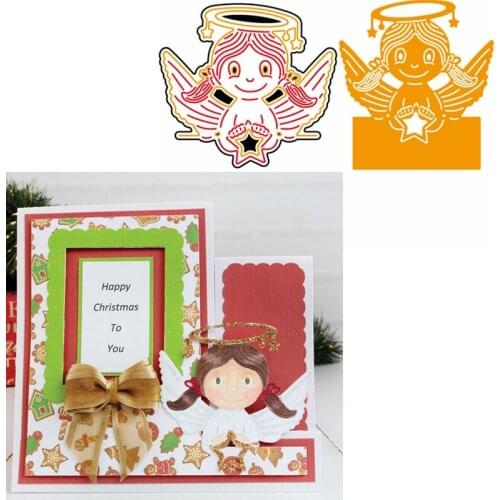 Adorable Angel Die Cuts For Card Making Angel Bless For You Metal Cutting Dies Scrapbooking Stencils Decoration New 2019