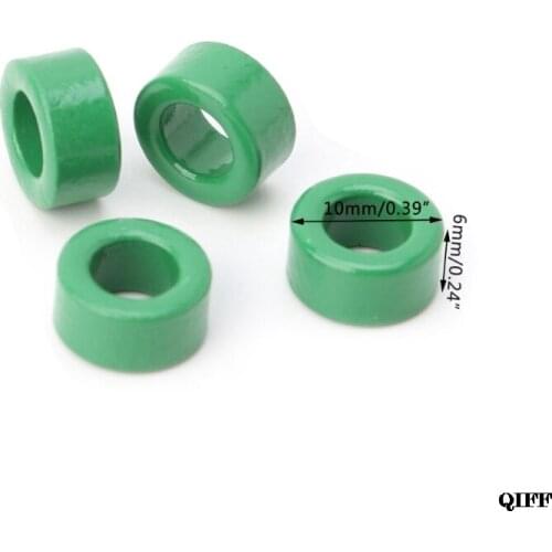 Drop Ship&Wholesale 10Pcs Inductor Coils Green Toroid Ferrite Cores anti-interference Filter Rings APR29