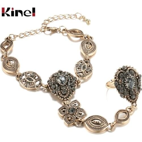 Unique Bohemian Bracelet For Women Silver Color Black Leather Rope Woven Crystal Bracelet Vintage Jewelry
