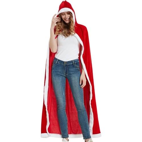 Christmas 2020 New Cloak Stage Performance Party Costume Lucky Red Cape Temptation Cosplay Costume