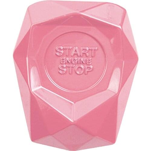 Pink Car Start Button Protective Cover Universal Car Engine Start Stop Push Button Switch Cover Decorative Trim