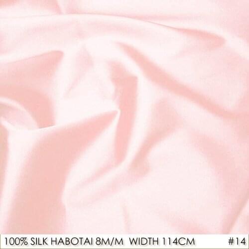 SILK HABOTAI 114cm width 8momme/100% Pure Mulberry Silk for thin Silk Shirt Summer Lining Factory Direct NO.14 BabyPink