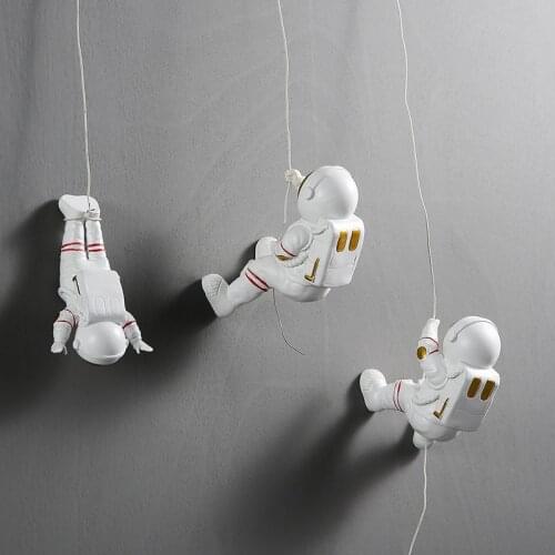 Nordic ins 3D creative climbing astronaut pendant room background wall decoration wall hanging ornaments