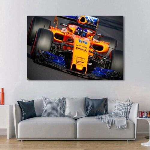 Modern Canvas Paintings Race car F1 Sport Fernandos Alonso close up raceway Wall art Posters and Prints for Living Room Decor