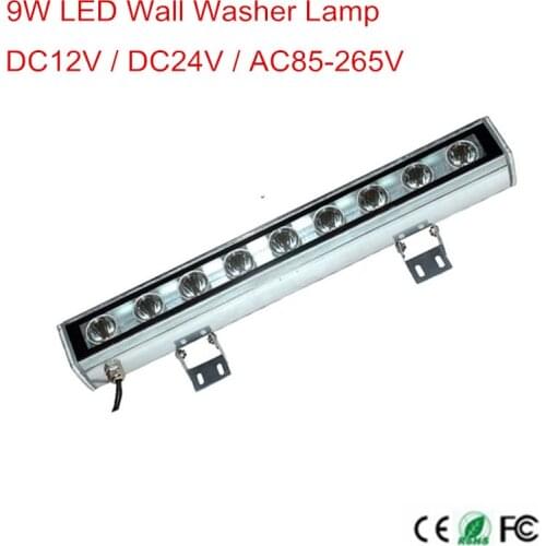 High quality 9W LED Wall Washer Lamp DC12V/DC24V/AC85-265V LED Indoor light Red/Greed/Bule/Yellow/Warm White/Cold White/RGB
