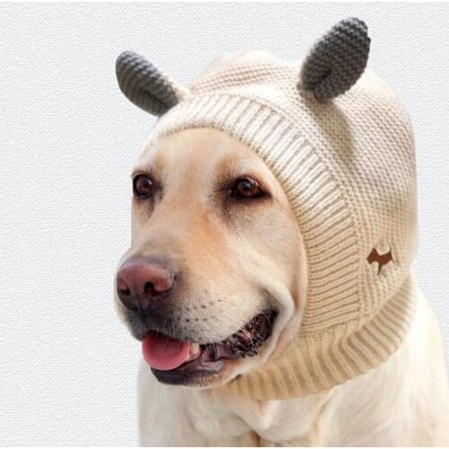 Pet Supplies Knitted Rabbit Ears Pet Dog Hat for Dogs Autumn and Winter Warm Pet Headgear Birthday Dog Hat Crown Pet Dog Hat