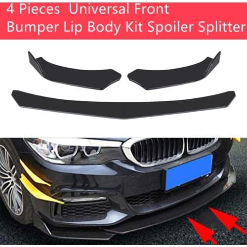 For Universal Car Accessories 4 Pieces Car Front Bumper Lip Body Kit Spoiler Splitter
