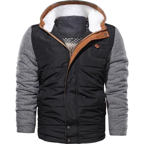 Winter Hooded Parka Thicken Warm Waterproof Jackets Casual Zipper Cotton Coats Men Clothing Brand Mens Winter Thick Parkas