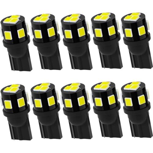 10pcs W5W 194 T10 2835 9SMD LED Car Bulb 6000K White Wedge License Plate Lamp Dome Light White Diedo High Quality 12V
