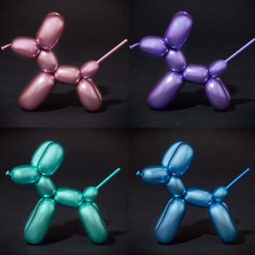 10pcs Long New Glossy Metal Pearl Latex Balloons Thick Chrome Metallic Colors Inflatable Air Balls Globos Birthday Party Decor