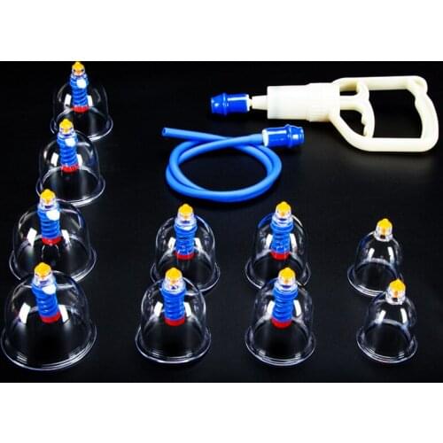 12 cans pumping cupping cans household vacuum cupping pull suction type magnetic therapy thickening negative pressure tank cups