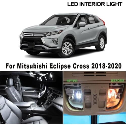 13pcs White Canbus LED Bulbs Interior Map Dome Trunk Light Kit For Mitsubishi Eclipse Cross 2018 2019 2020 License Plate Lamp