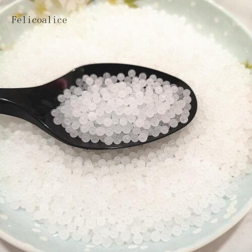 450g 2.5-3 mm Mini Bubble Ball Beads White/Transparent Crystal Glass Beads For Clothing Accessories DIY Craft Homemade Scrapbook