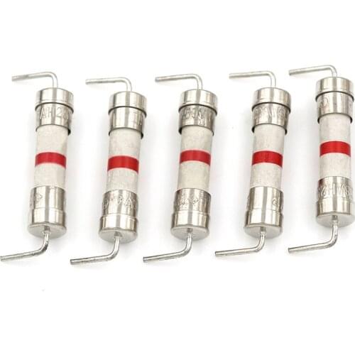 5Pcs 8A 250V 5*20mm Ceramic Body Time-lag Axial Lead Fuse 3/16" X 3/4" (5X20mm)