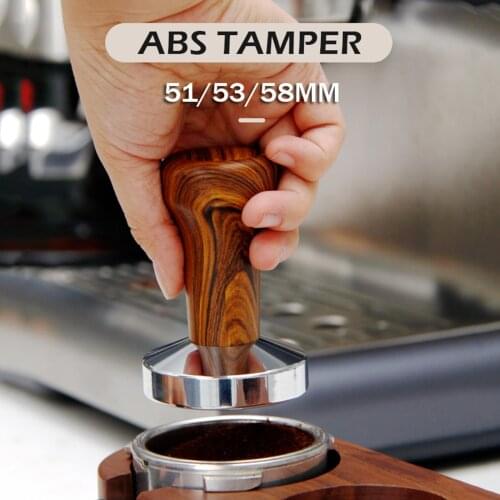 51/53/58MM Coffee Tamper ABS Handle Coffee Powder Hammer Espresso Maker Flat Base Cafe Barista Tools Accessories