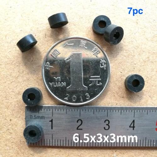 7pcs 6.5mmx3x3mm rubber ring sleeve wheel damping sleeve for cassette deck tape recorder audio player micro stereo
