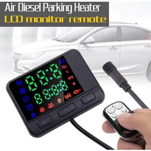 Car Digital LCD Display Monitor & 4 Button Remote Control Accessories for Air Diesel Parking Heater 12V/24V