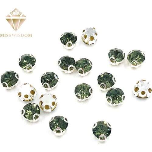 Free shipping Gray strass Glass Crystal sew on rhinestones D shape claw High quality loose rhinestones diy clothing accessories