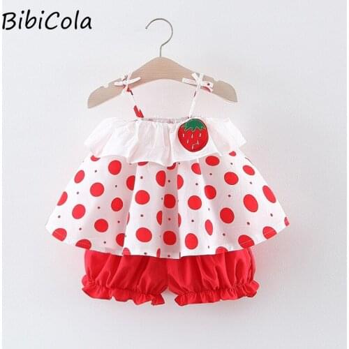 Bibicola Baby Girls Outfits Clothes Summer Sleeveless Flower Print T-shirt Top+ Shorts Suit Childrens Girls' Clothing Sets