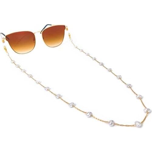 Fashion Manual Make Pearl Glasses Chain Men Women Metal Fixed Eyewear Chaing Spectacles Mask Nonslip Chain Dropshipping W14