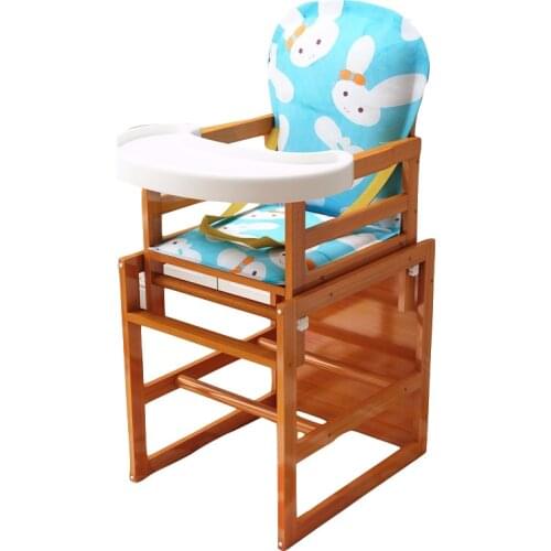 Baby Wood Highchair shipping authentic portable baby seat baby dinner table multifunction adjustable folding chairs for children