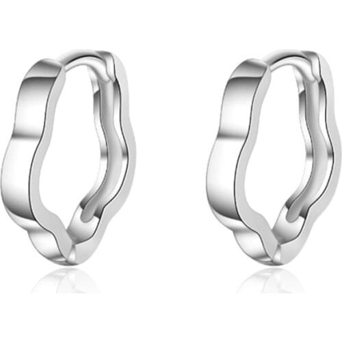 Design sense personality temperament simple trend fashion distinguished plum shape silver plated ear rings YE008