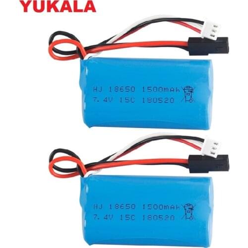 Ewellsold 7.4V 1500mAh Li- ion battery 15c 18650 for F39 BG1518 BG1513 BG1515 BG1507 BG1506 1/12 2.4G high speed RC truck